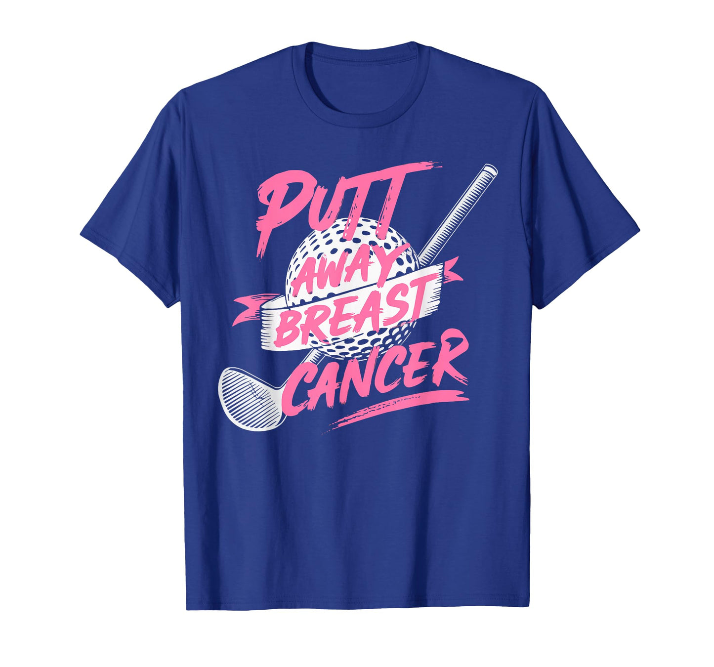 Golf Breast Cancer Awareness Month Golfer Pink Ribbon T-Shirt
