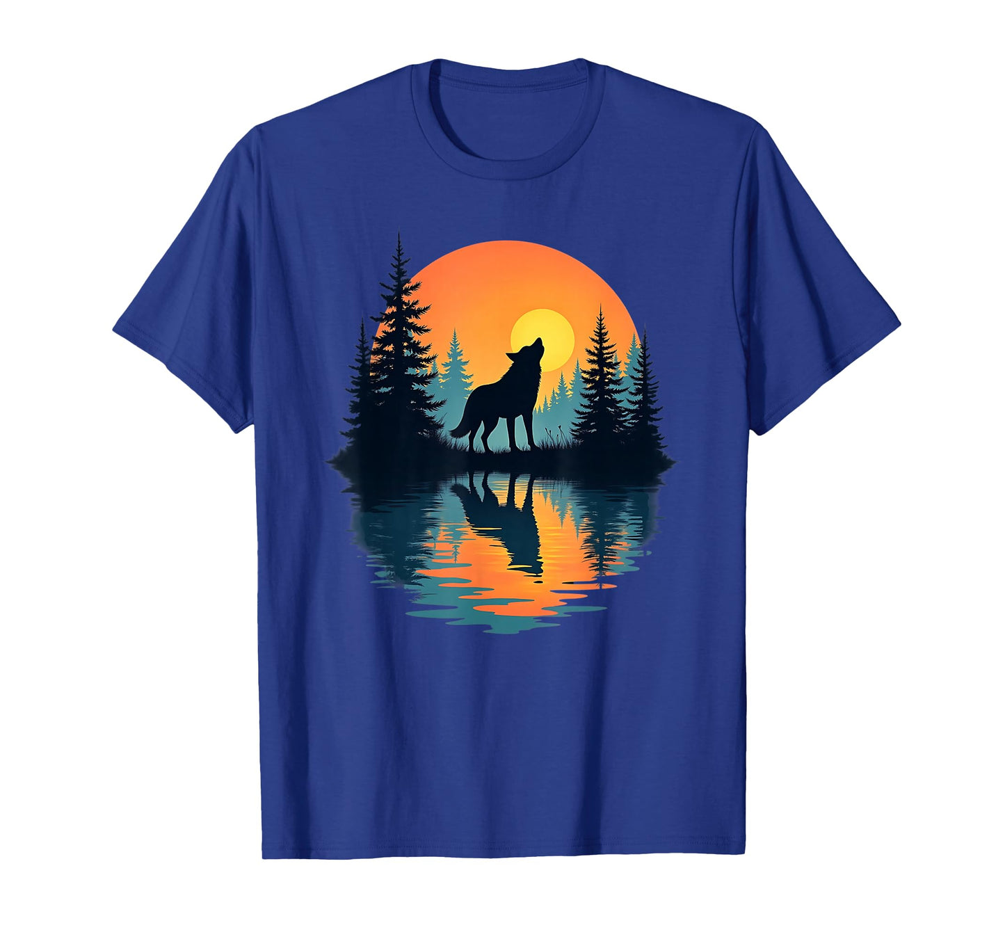 Graphic Wolf Lover Forest Nature Wildlife Outdoor T-Shirt