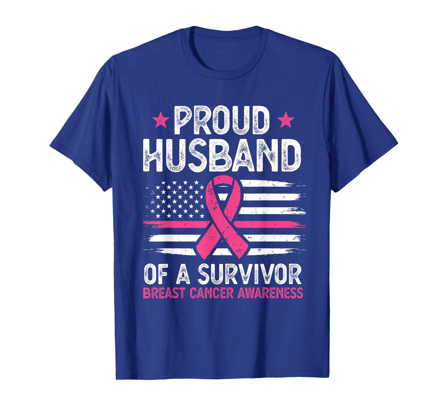 Proud Husband Of Survivor Breast Cancer Awareness Supporter T-Shirt