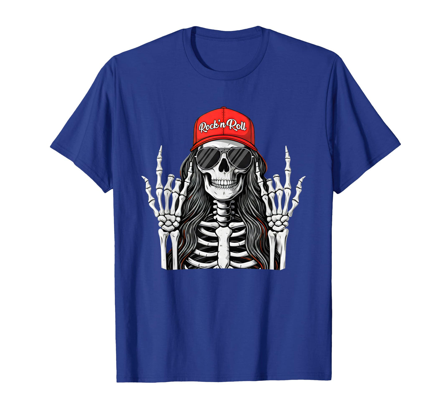 Rock'n Roll Girl Skeleton Rocker Cool Punk Rock Music Vibes T-Shirt
