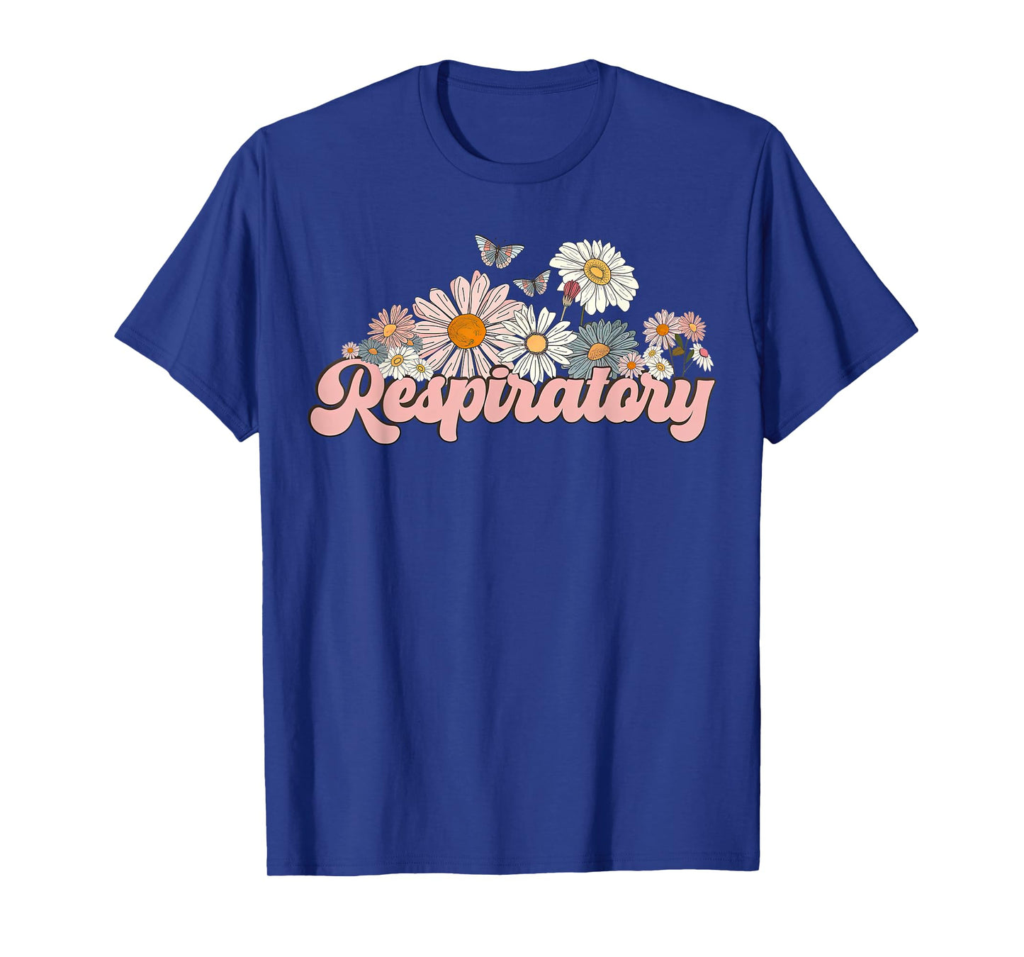 Retro Flower Butterfly Respiratory Therapy RT Therapist T-Shirt