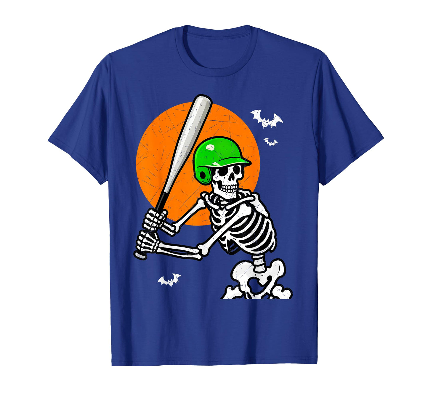Skeleton Baseball Player Halloween Batter Spooky Season Fall T-Shirt