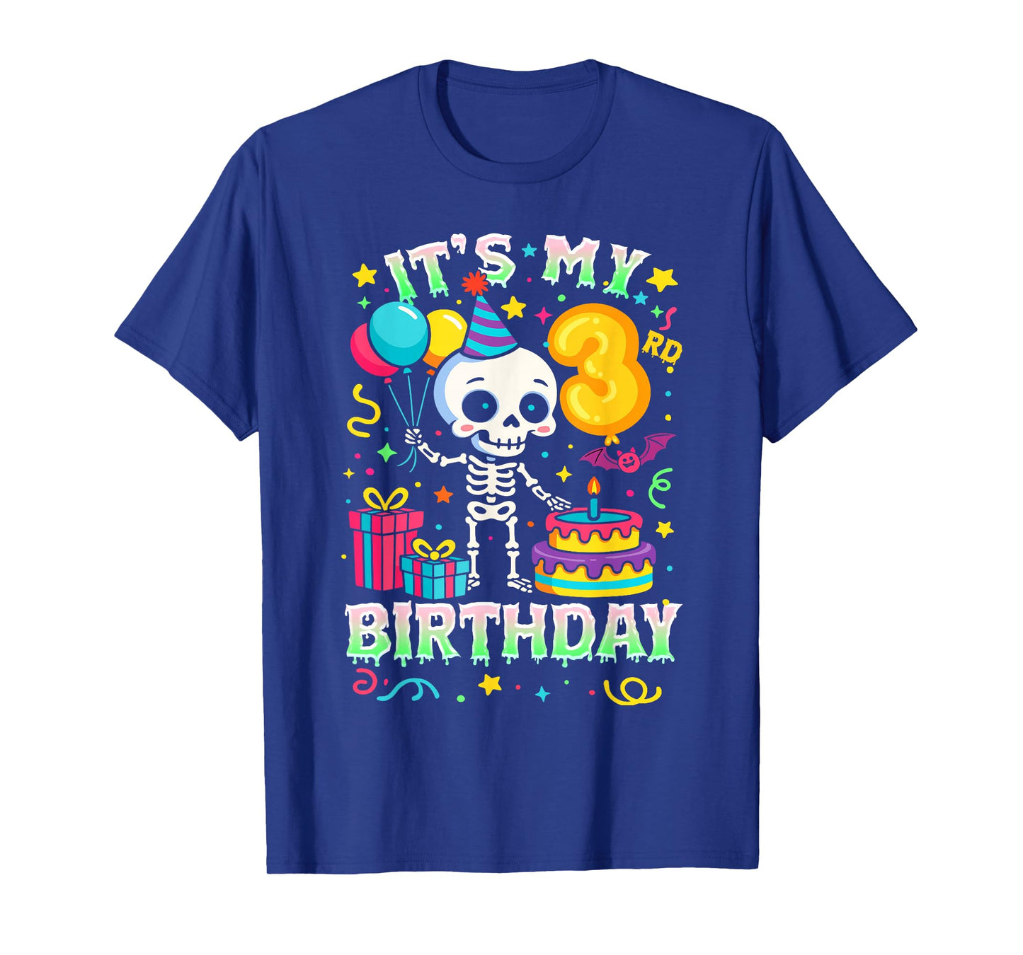 It's My 3rd Birthday Skeleton Halloween T-Shirt
