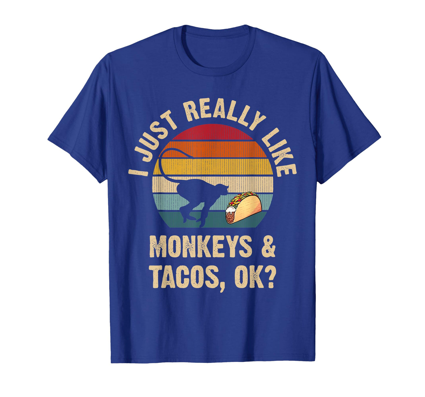 Monkeys and Tacos lover Cinco de mayo Taco Tuesday Cute T-Shirt