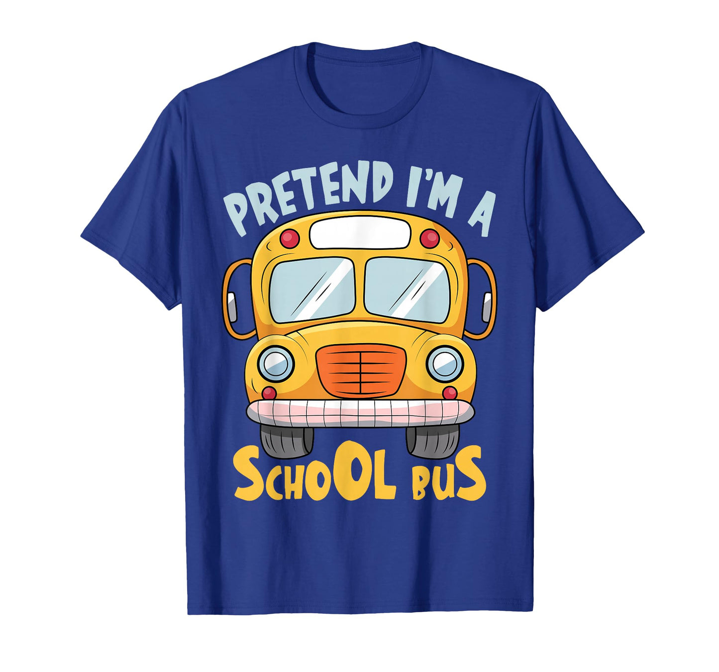 Funny Pretend I'm A School Bus Lazy Halloween Costume T-Shirt