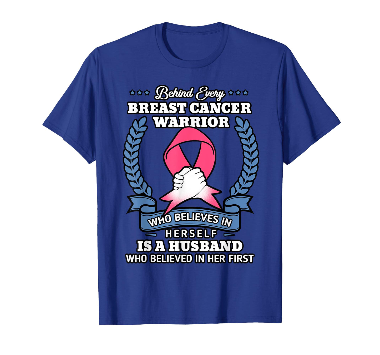 Husband Of A Warrior Breast Cancer Shirt Fight Chemo Gift T-Shirt