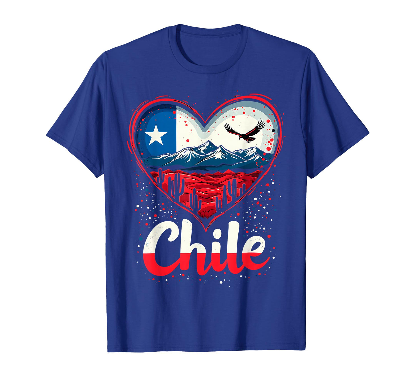 Chile Flag Heart T-Shirt
