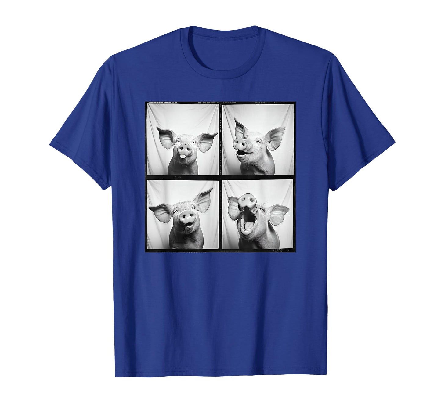 Happy Pig Face Portrait Hog Farmer Funny Farm Animal T-Shirt