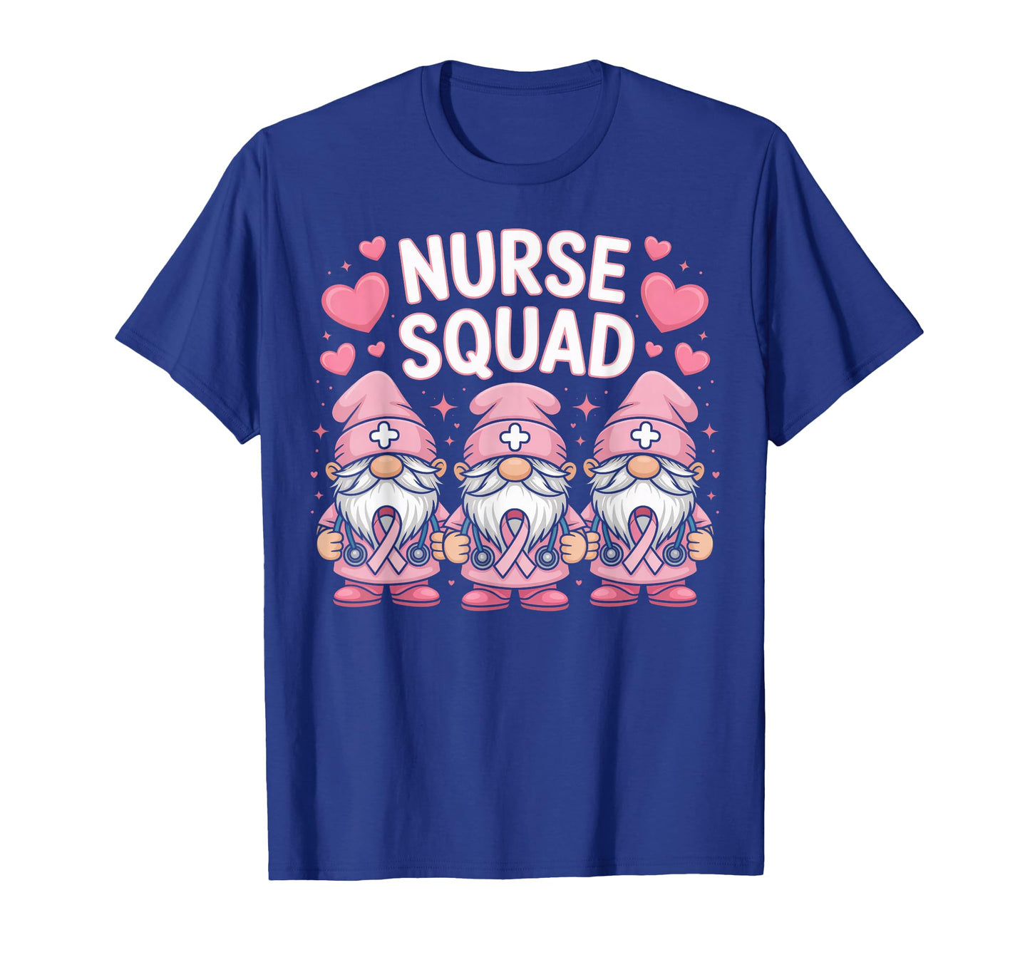 Pink Nurse Gnomes Squad Breast Cancer Awareness Gifts T-Shirt