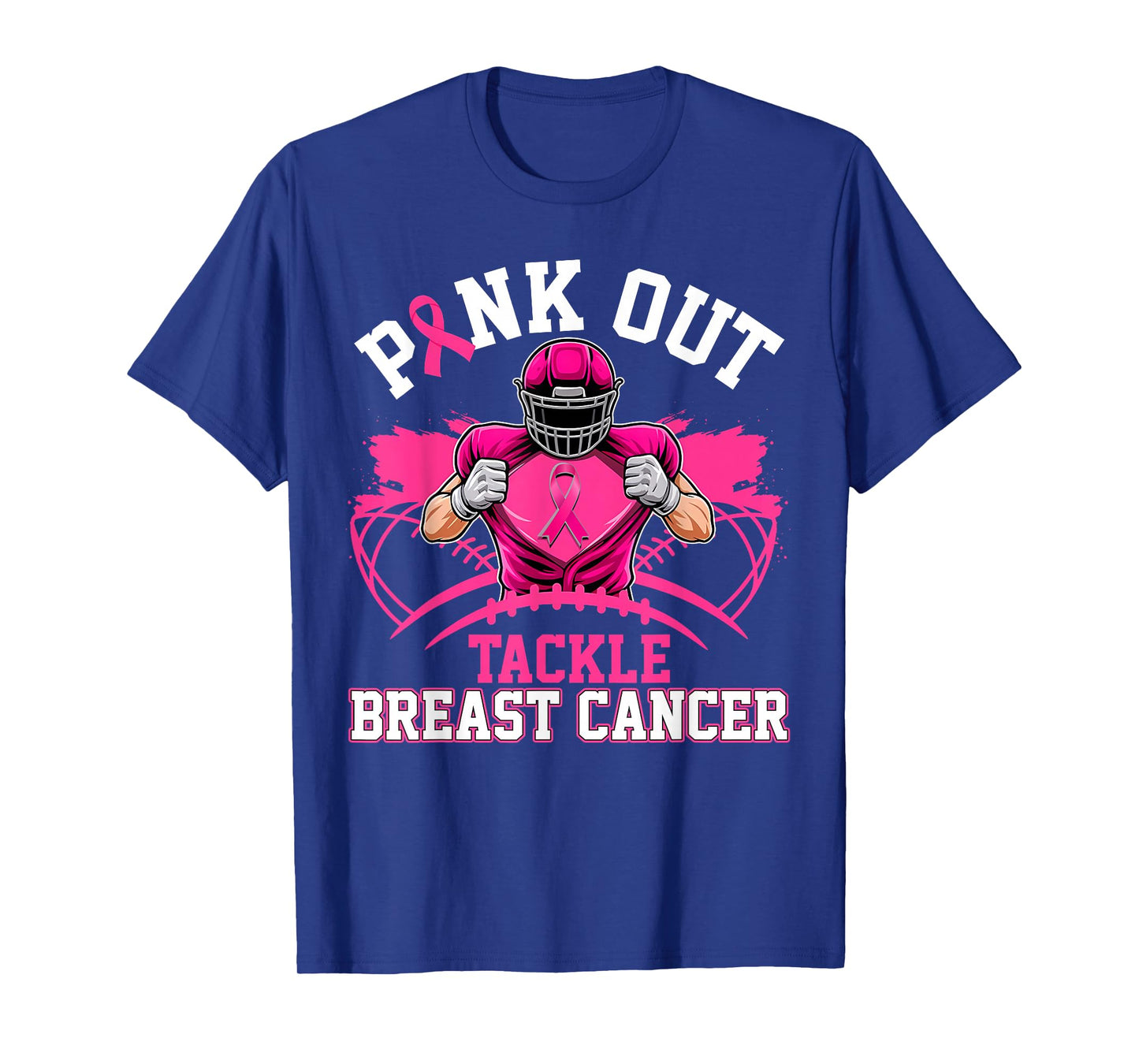 Pink Out Tackle Breast Cancer Awareness American Football T-Shirt