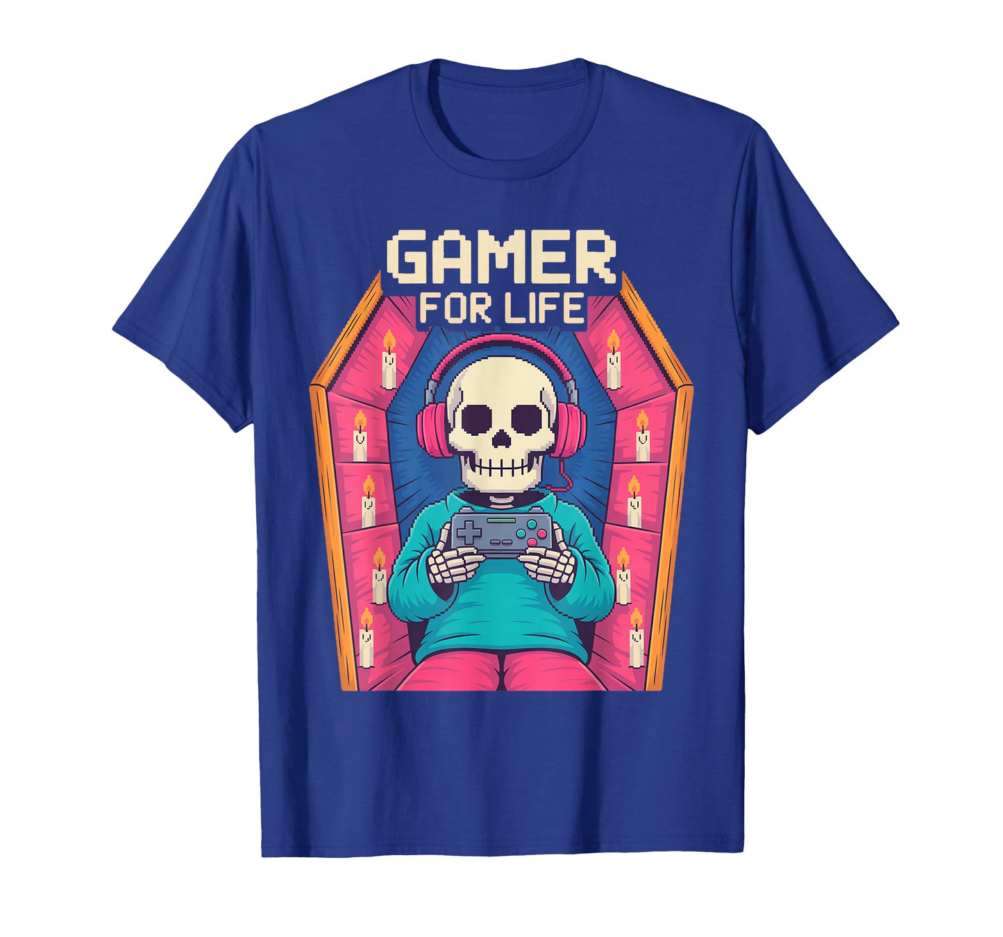 Funny Gamer Skeleton - Gamer for Life Video Game Gift T-Shirt