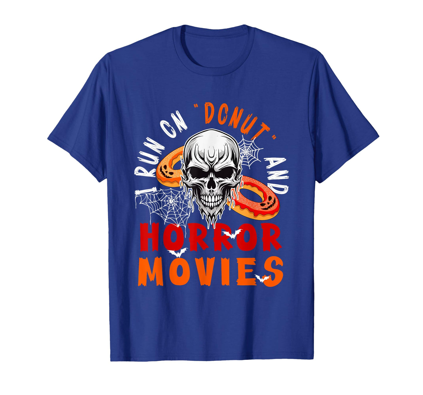 Running On Donut and Horror Movies Halloween Horror Skull T-Shirt