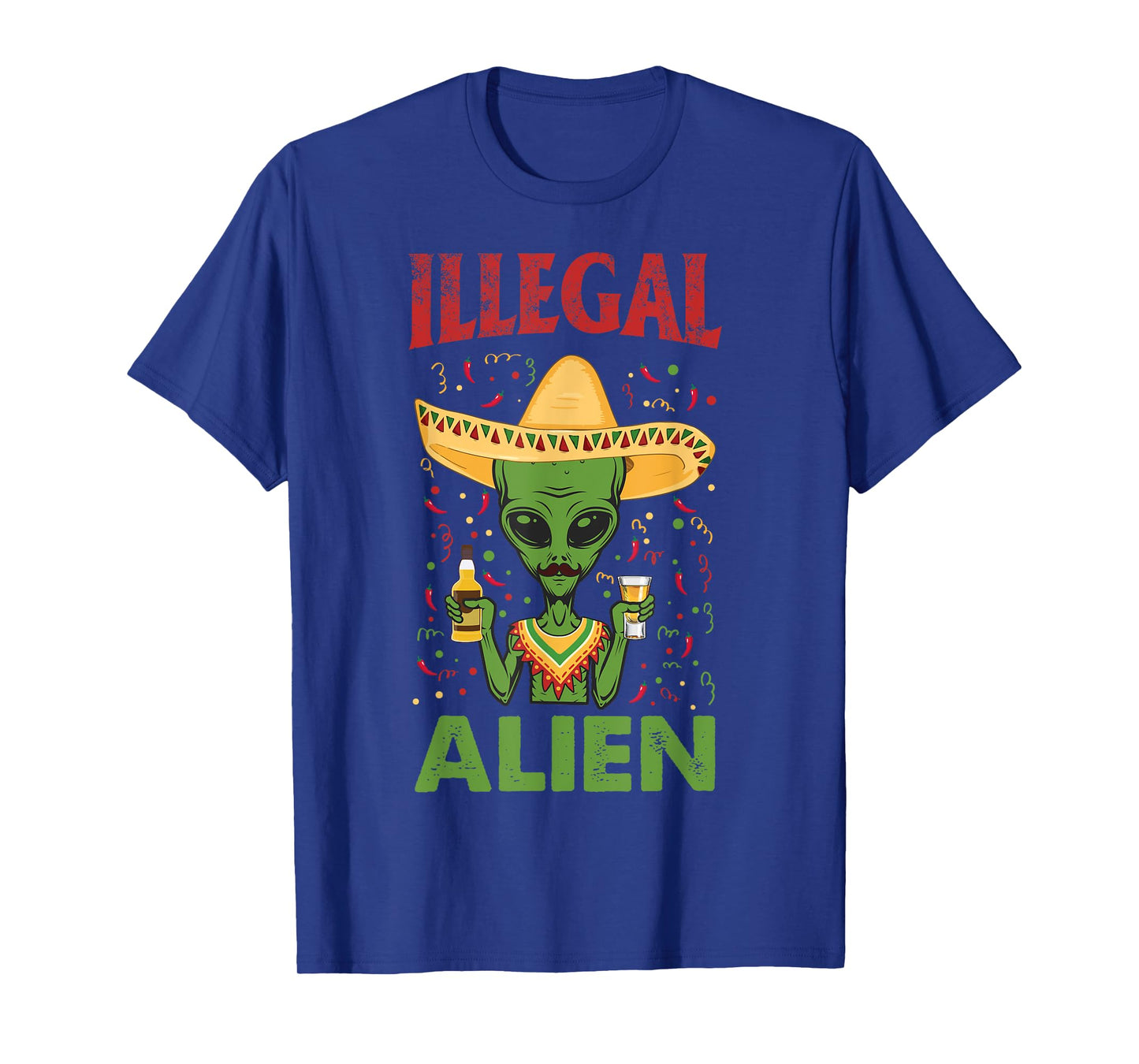 Funny Cinco De Mayo Illegal Alien Drinking T-Shirt