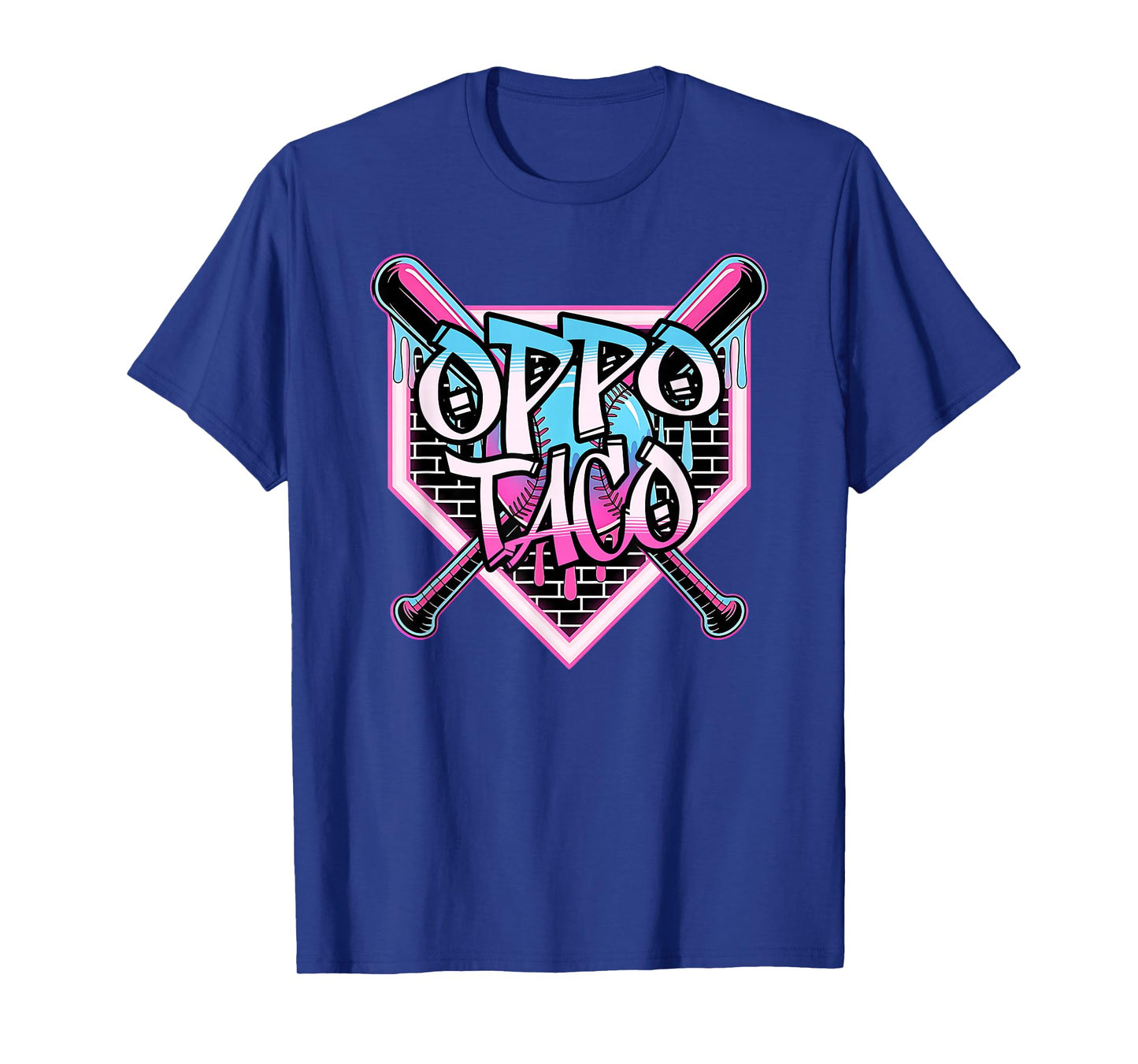 Funny Baseball Ice Cream Drip Oppo Taco Brick T-Shirt