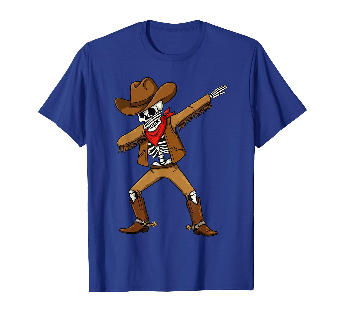 Halloween Dabbing Skeleton Cowboy Funny Trick or Treat Kids T-Shirt