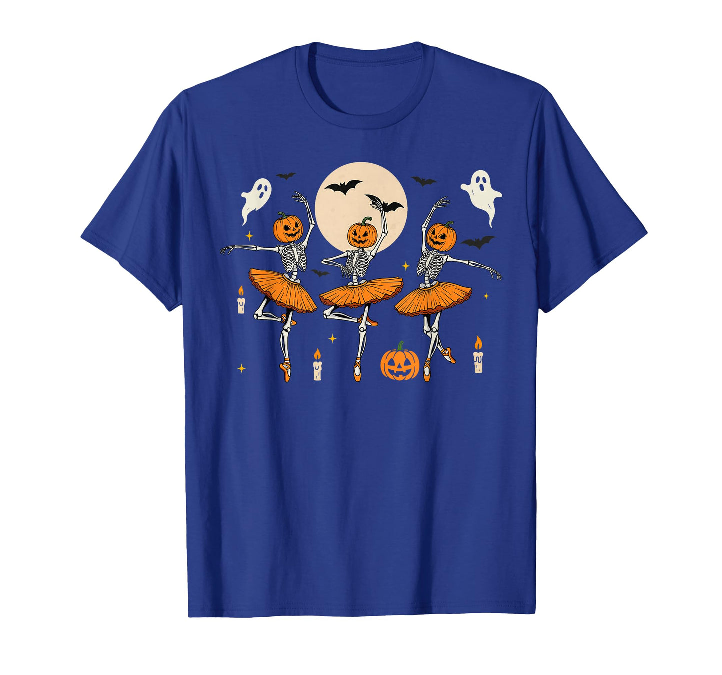 Ballet Pumpkin Skeleton Dance Halloween Men Women Boys Girl T-Shirt