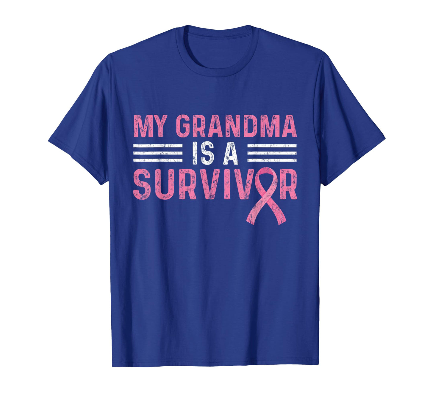 My Grandma Is A Survivor Pink Ribbon Breast Cancer Awareness T-Shirt