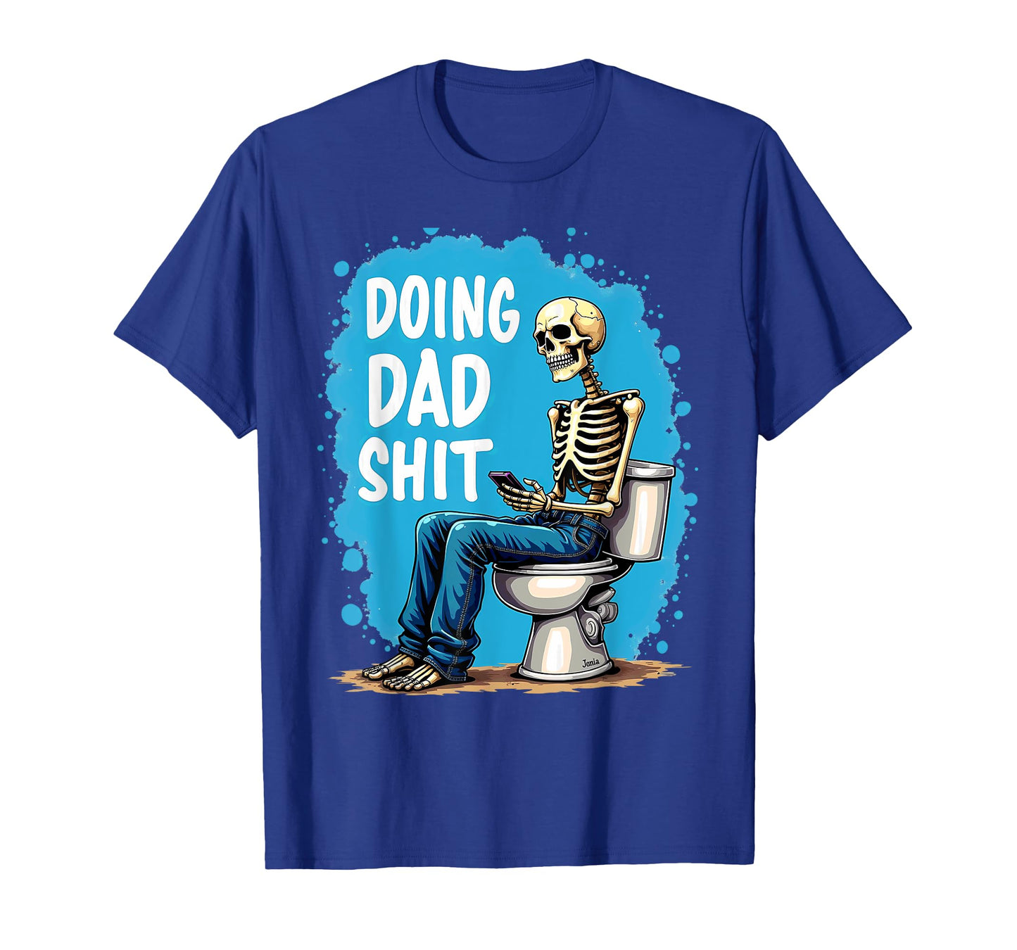Toilet Joke Doing Dad Shit Skeleton Smartphone T-Shirt