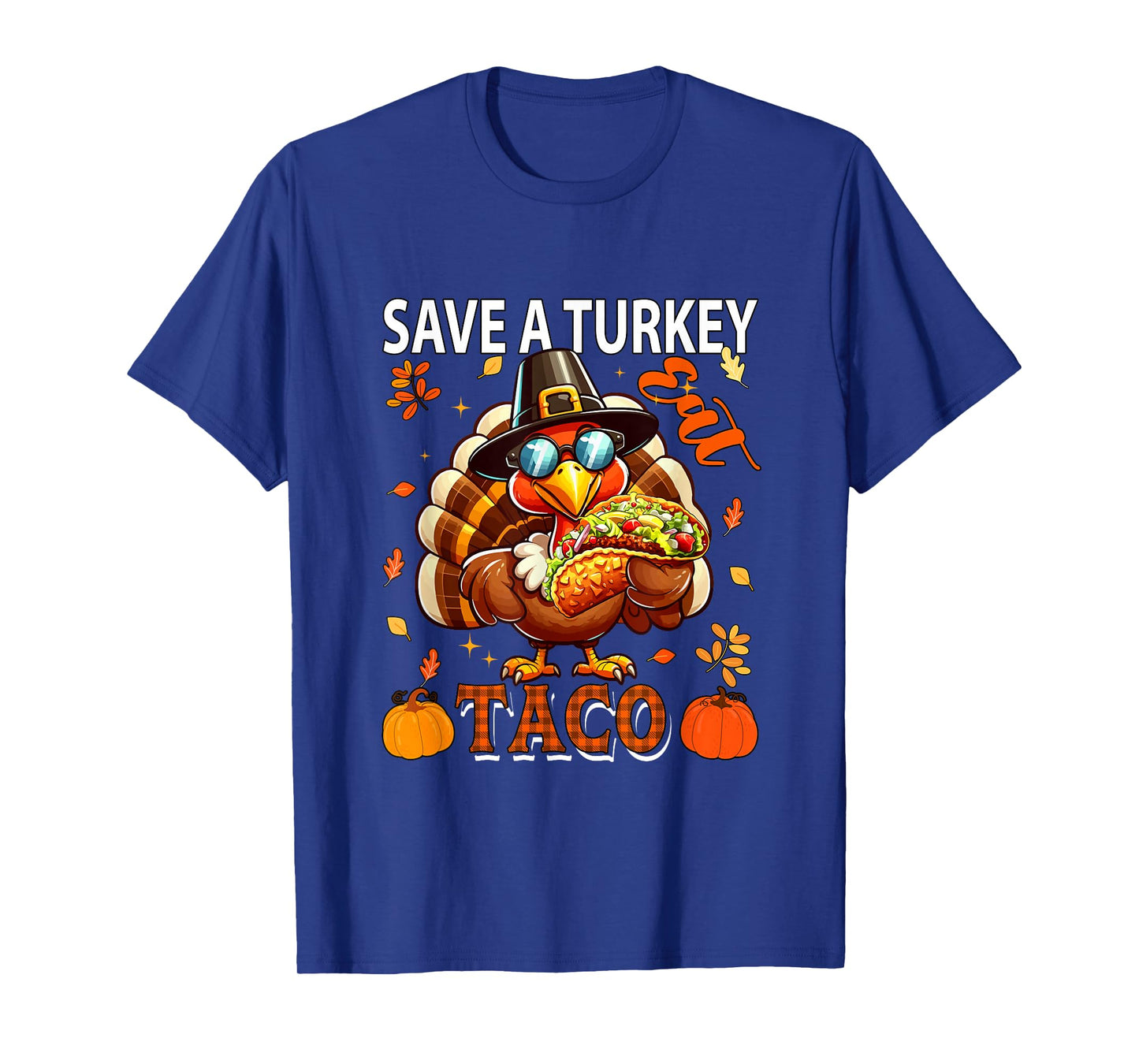 Vintage Eat Taco Save Turkey Thanksgiving Food Lover T-Shirt