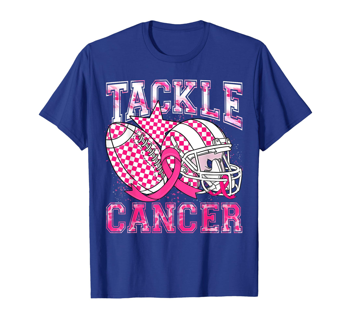 Football Tackle Breast Cancer Pink Breast Cancer Awareness T-Shirt