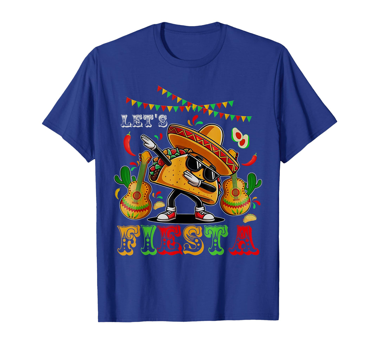 Let's Fiesta Mexican Toco Dabbing Poncho Cinco de Mayo T-Shirt