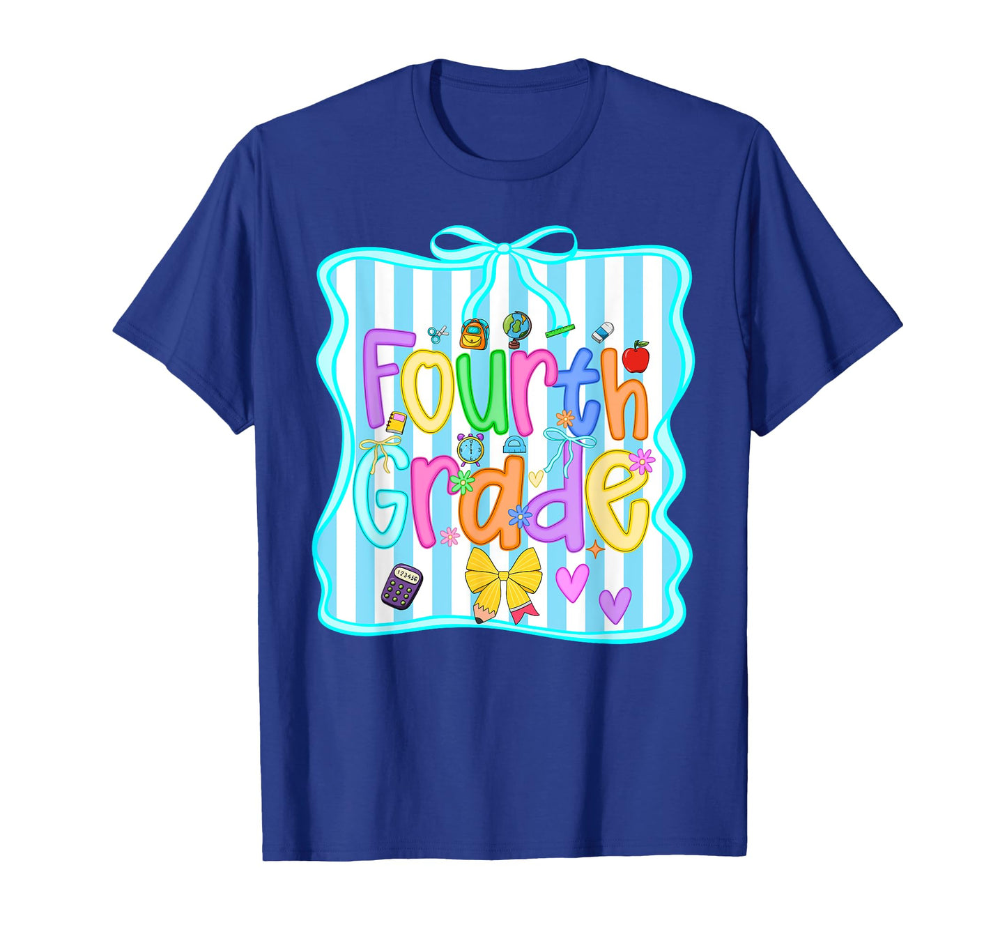 Fourth Grade Back To School Girls Bow 4th Grade Teacher Kids T-Shirt