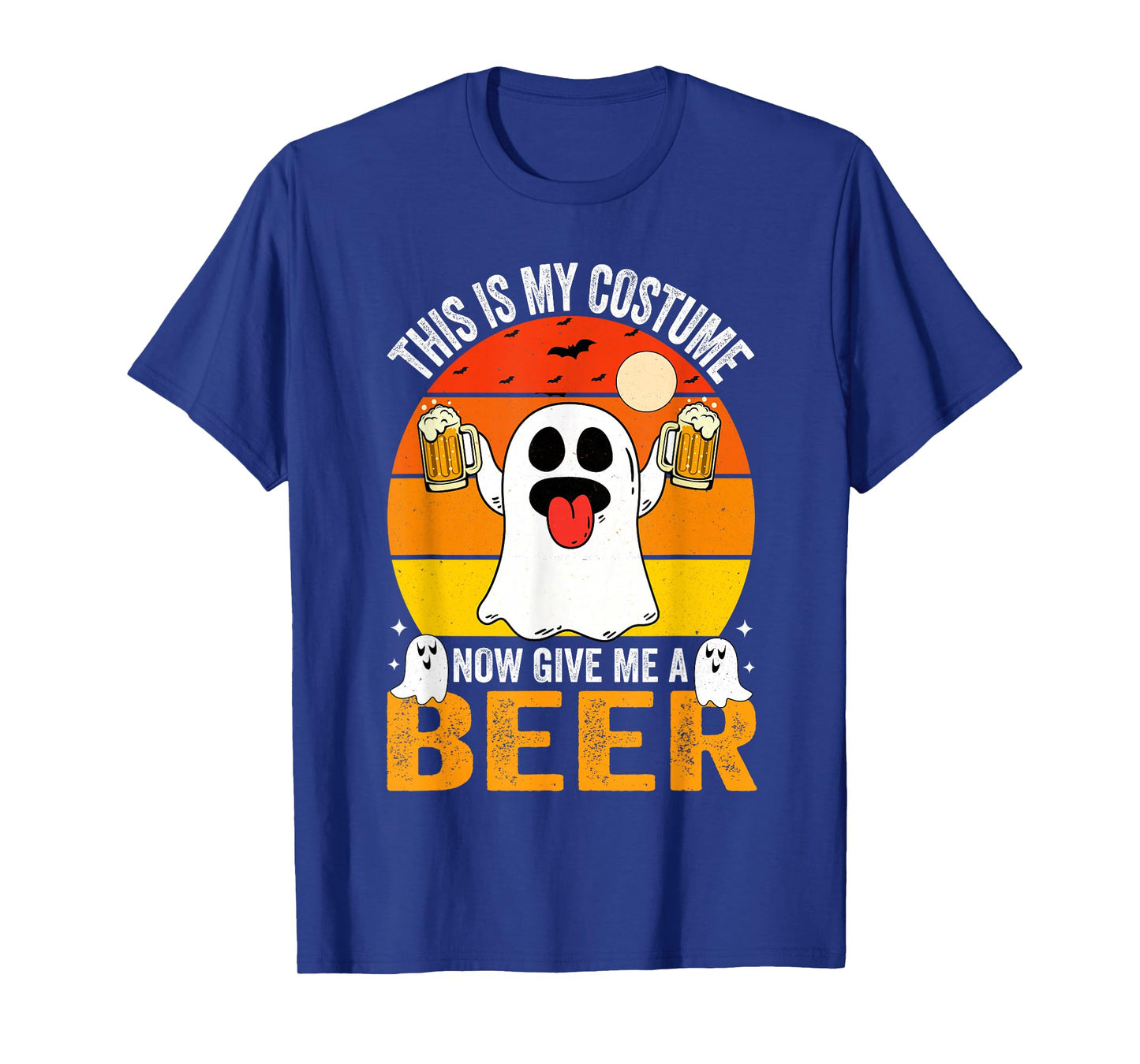 This is My Costume Now Give Me My Beer Ghost Funny Halloween T-Shirt