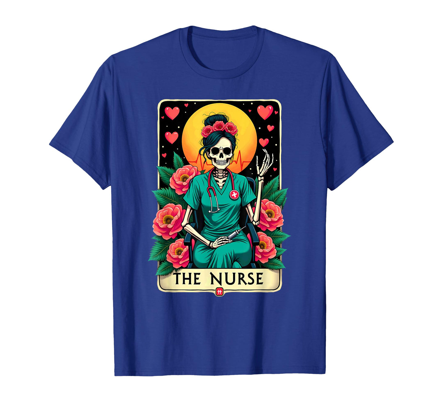 Gothic Tarot Card Nursing Skeleton The Nurse T-Shirt