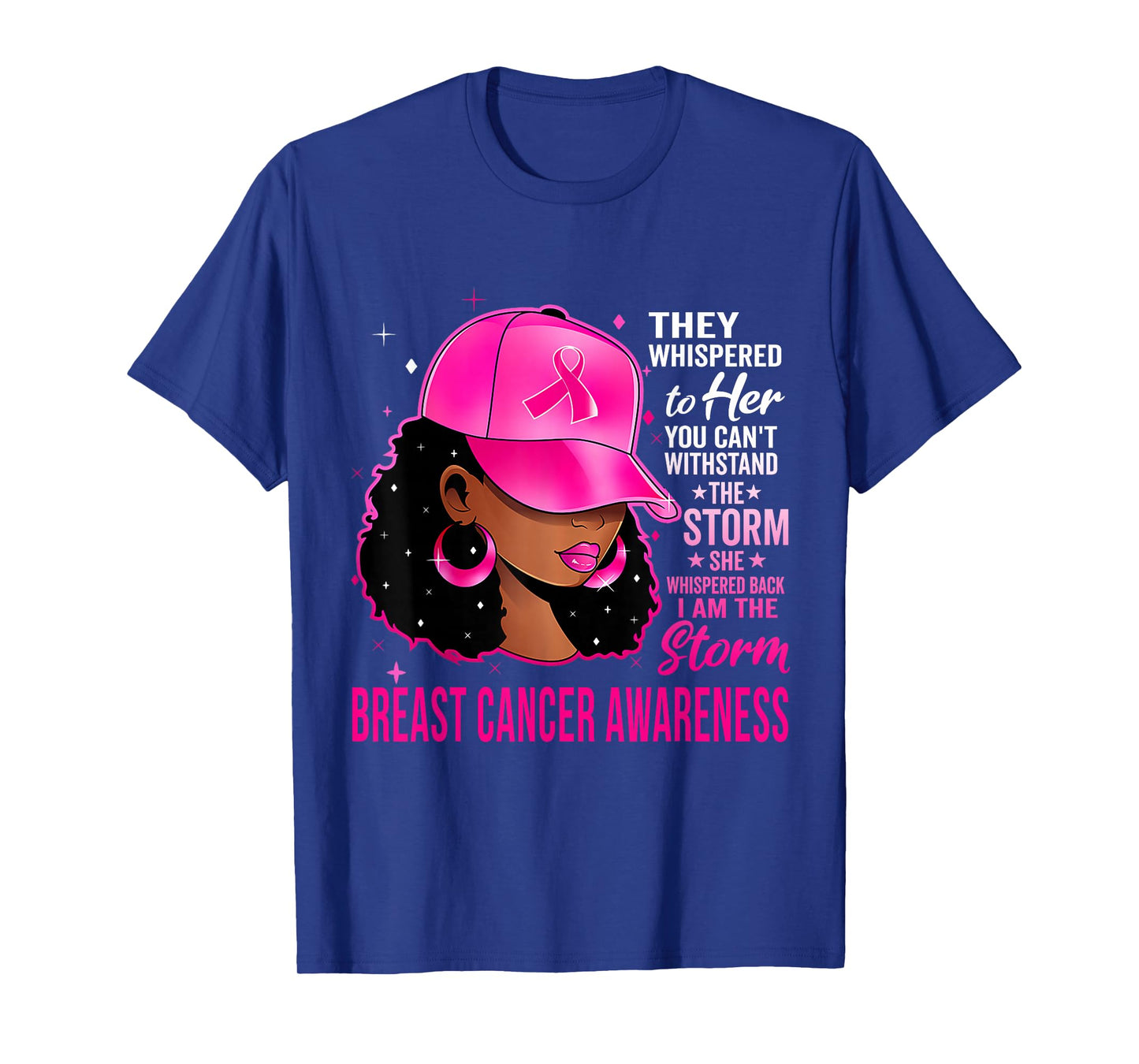 I'm The Storm Black Women Breast Cancer Survivor Pink Ribbon T-Shirt