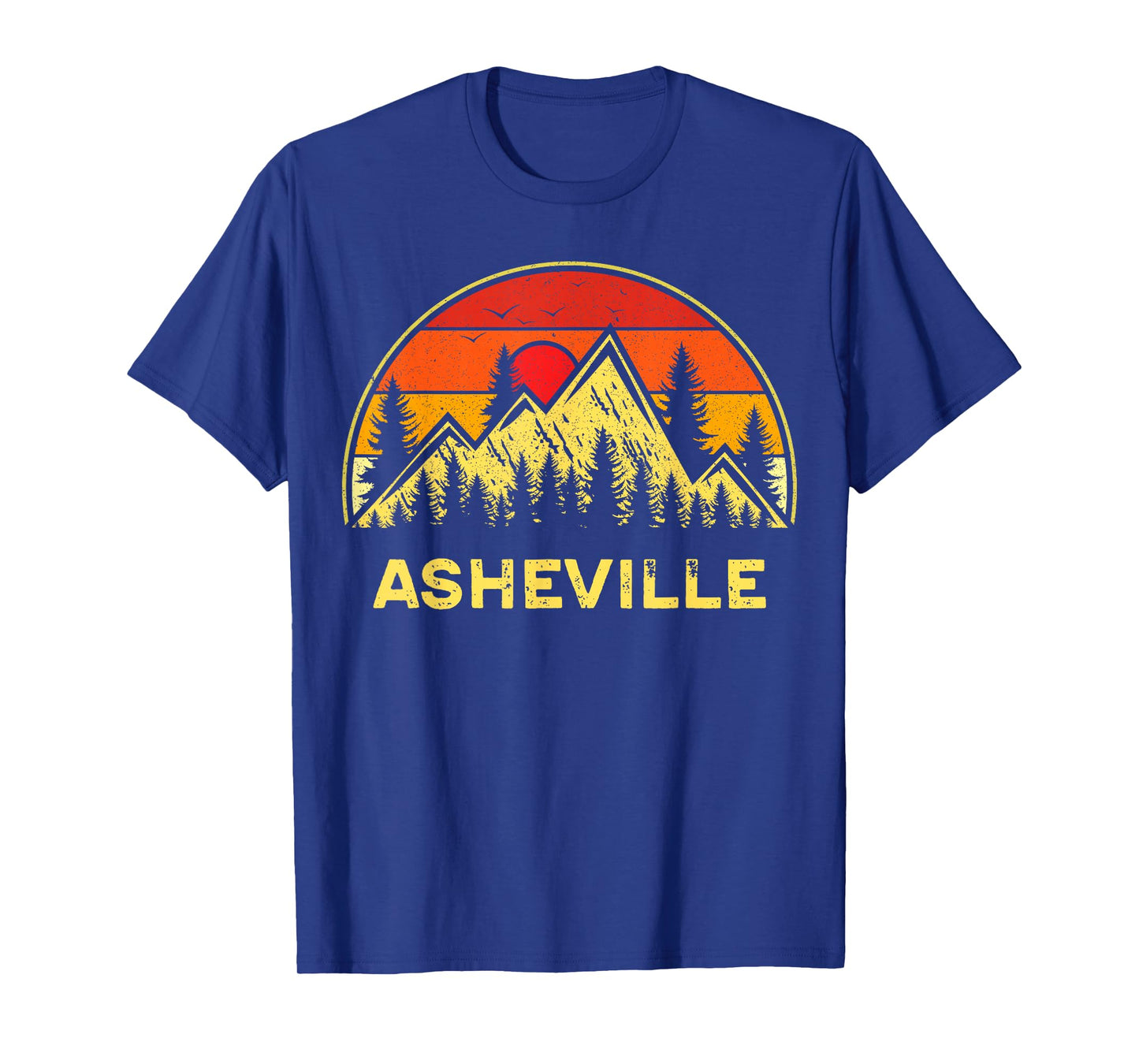 Retro Asheville North Carolina NC Mountains Hiking Souvenir T-Shirt
