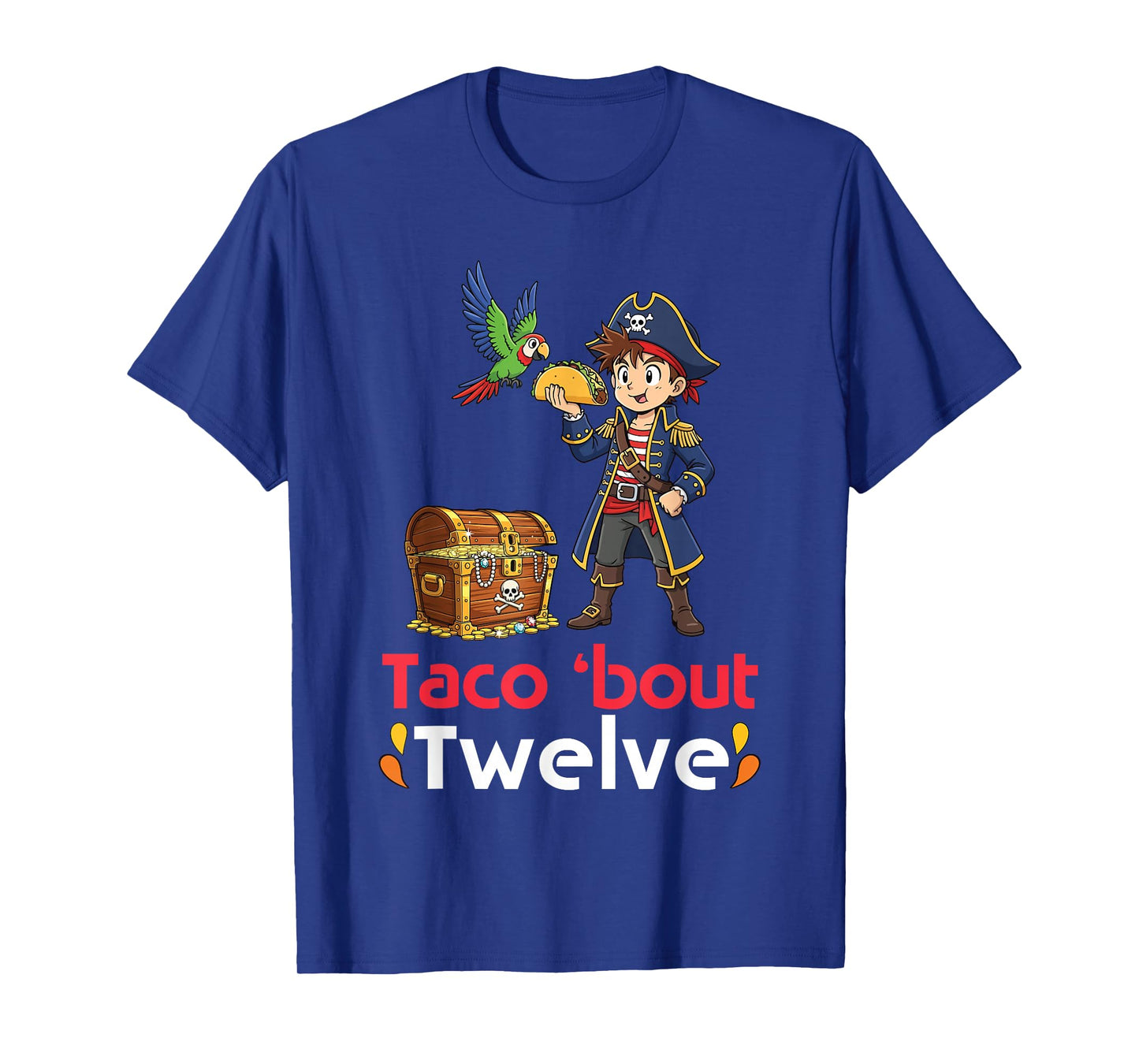 Cute Boy with Tacos Happy Birthday Taco Bout 12 Years Old T-Shirt