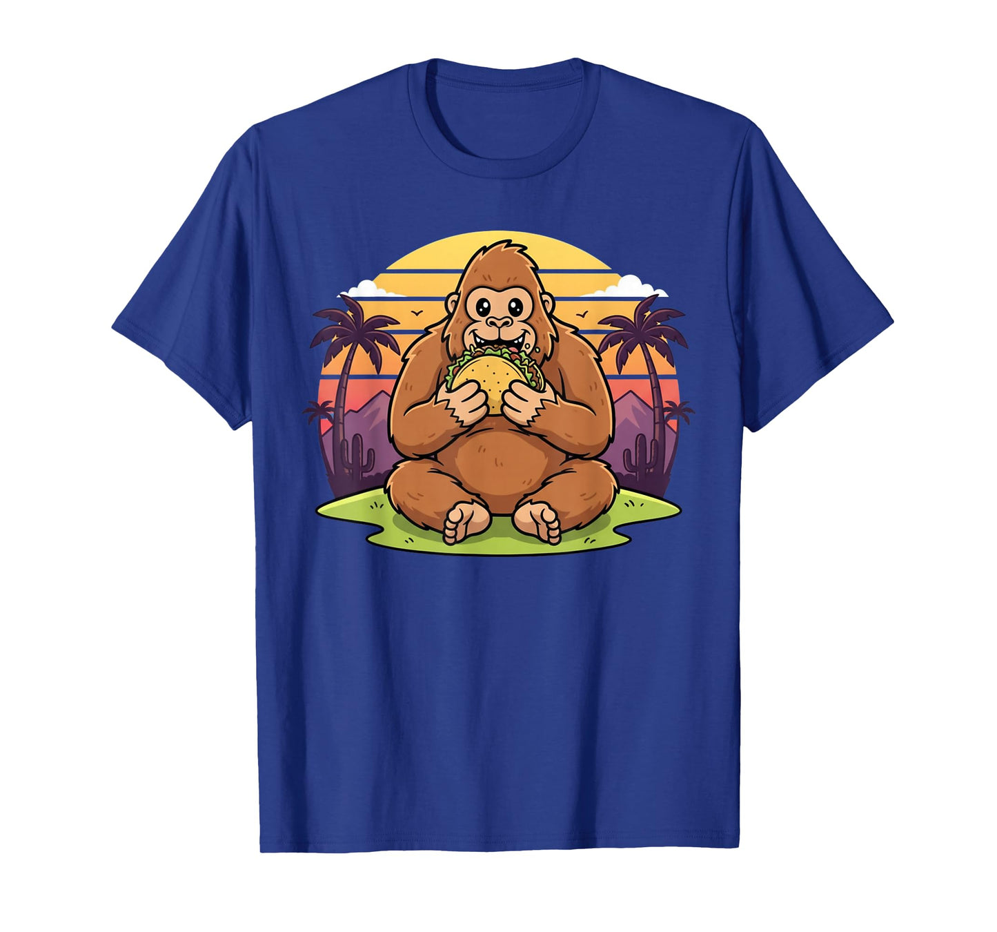 Taco Lover Bigfoot Vintage Design Gift for Men Women Kids T-Shirt