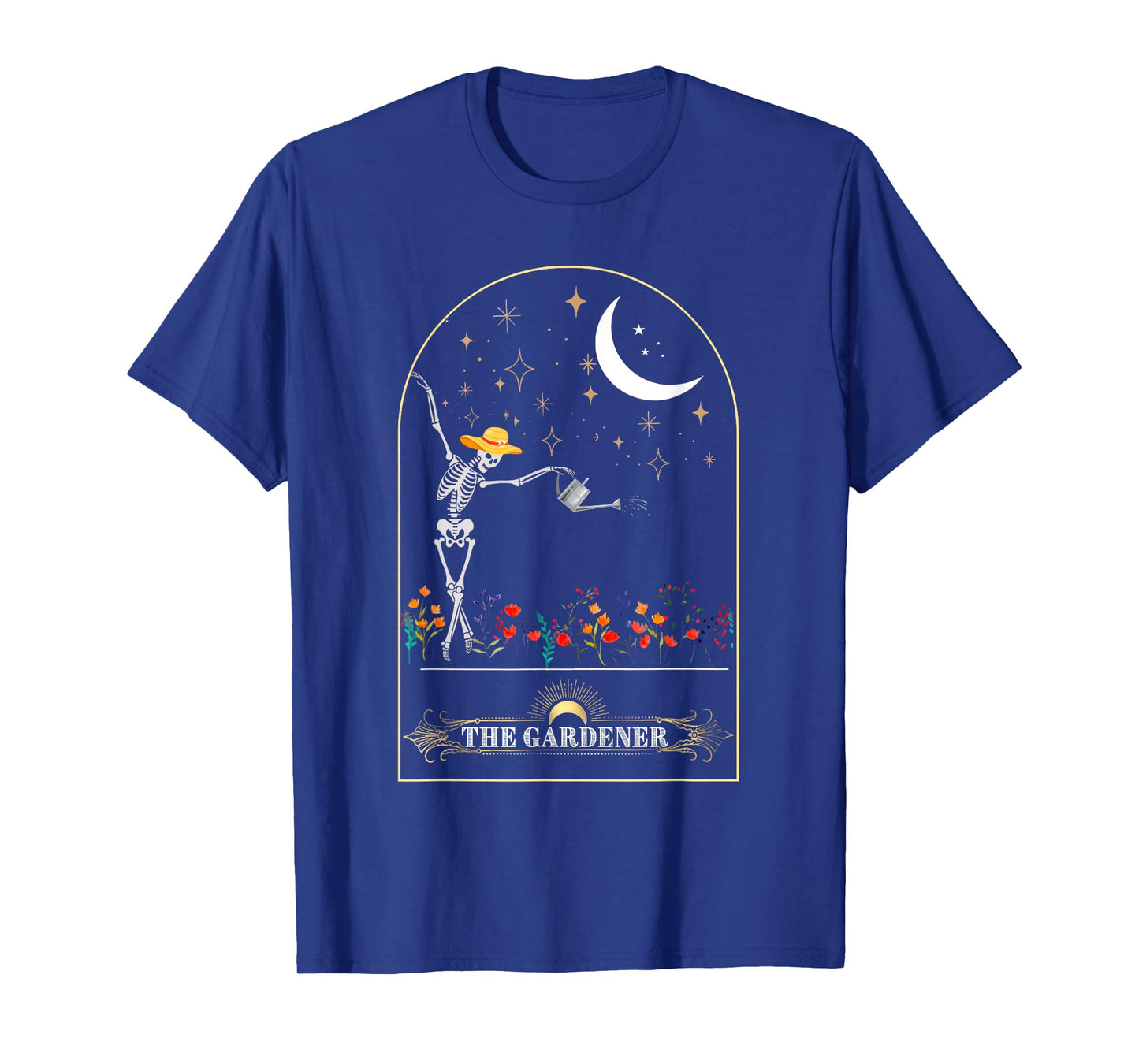 The Gardener Skeleton Tarot Card Gardening Planting Plant T-Shirt