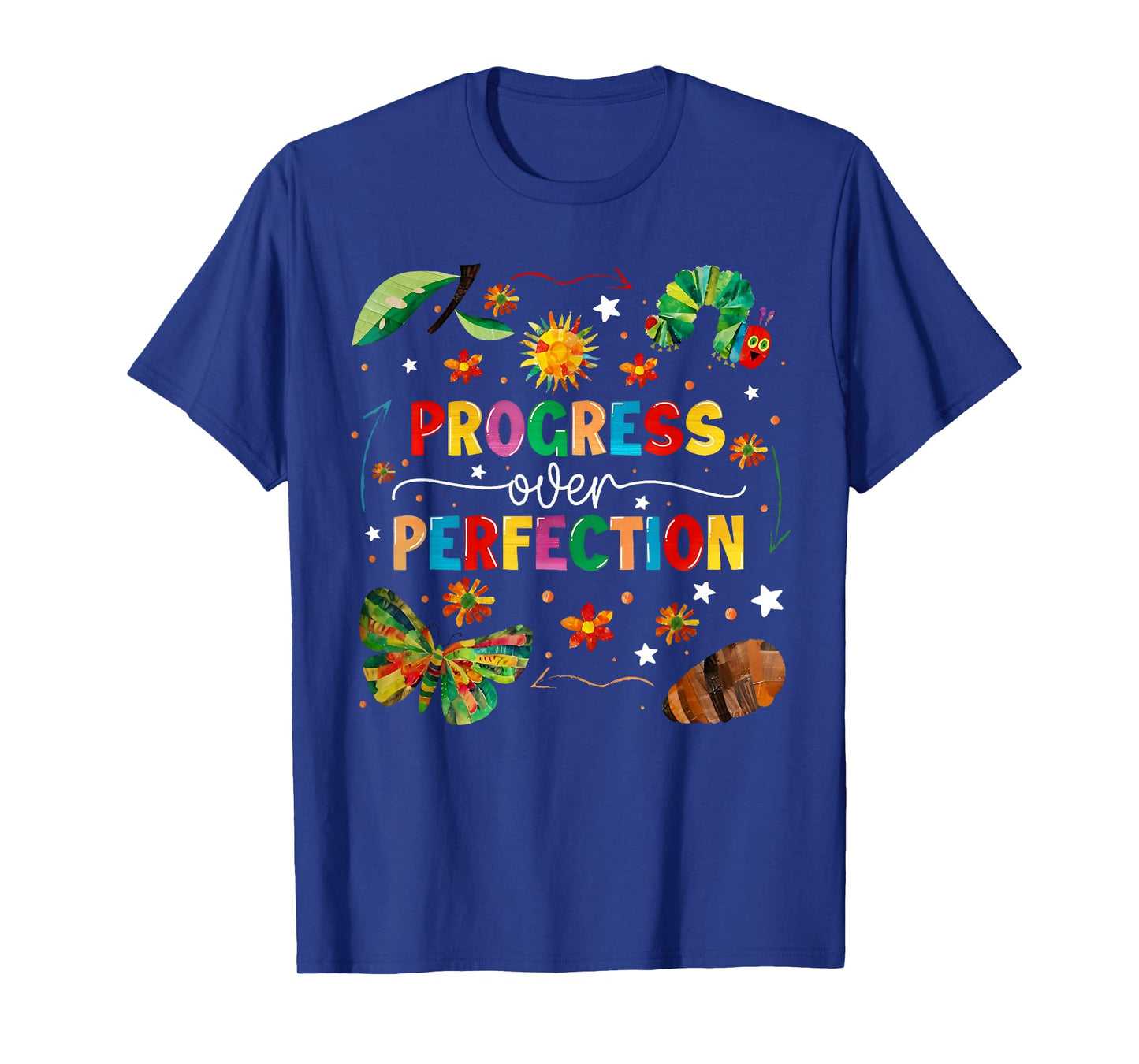 Progress Over Perfection Teacher Student Back To School T-Shirt