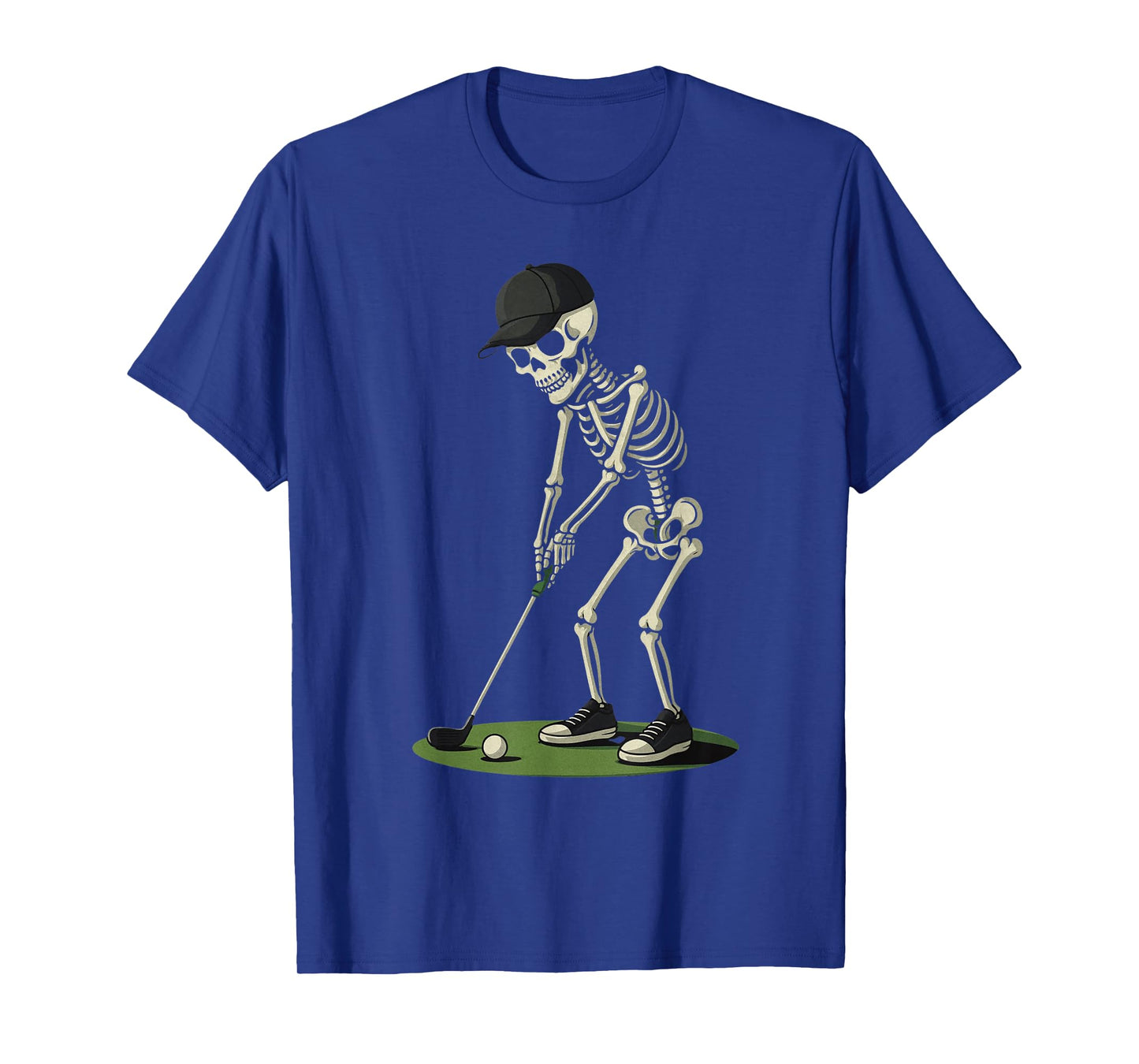 Skeleton Golf Halloween Golf Player Catcher Mens Boys Kids T-Shirt