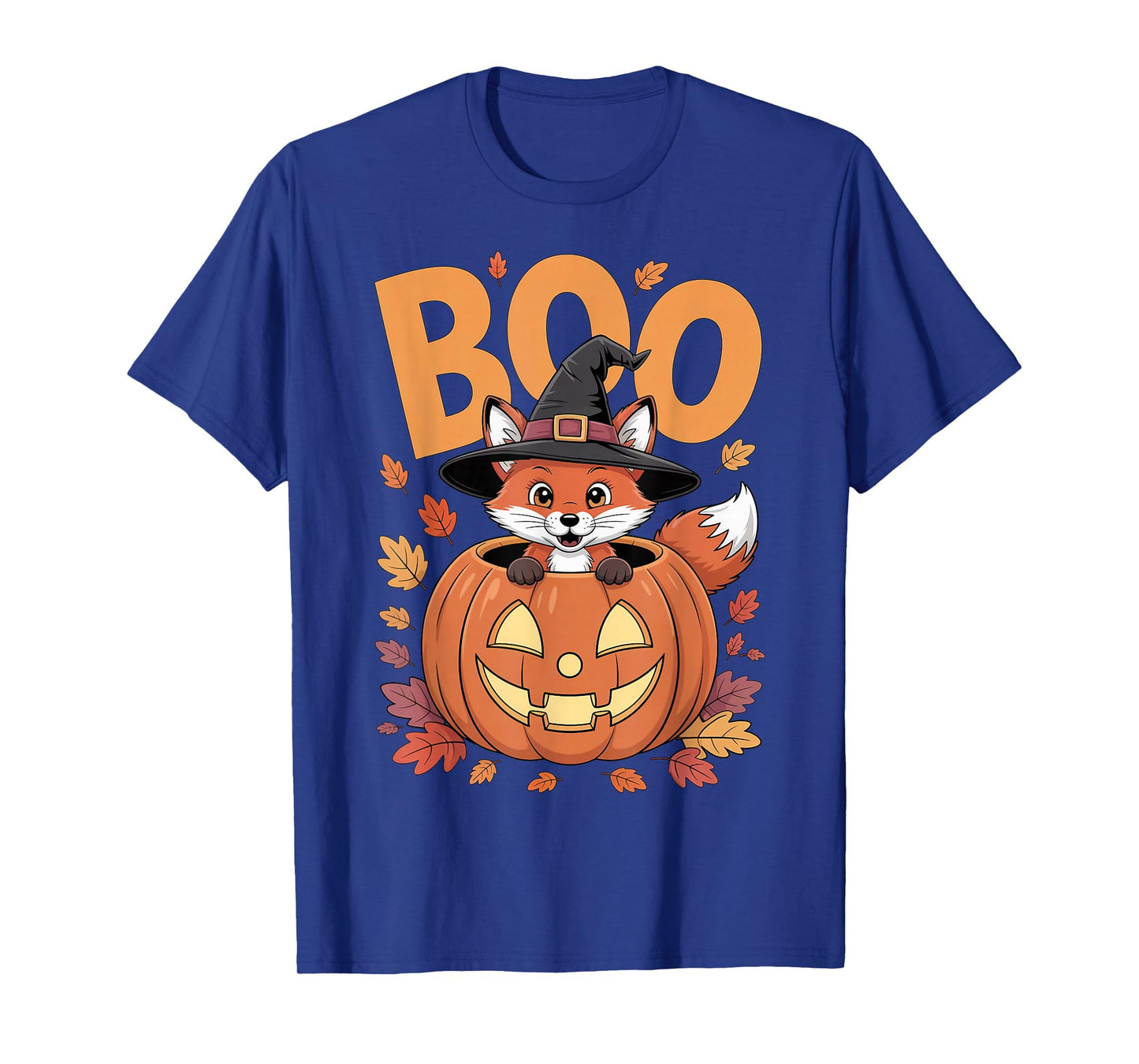 Fox Costume on Pumpkin Halloween Fox T-Shirt