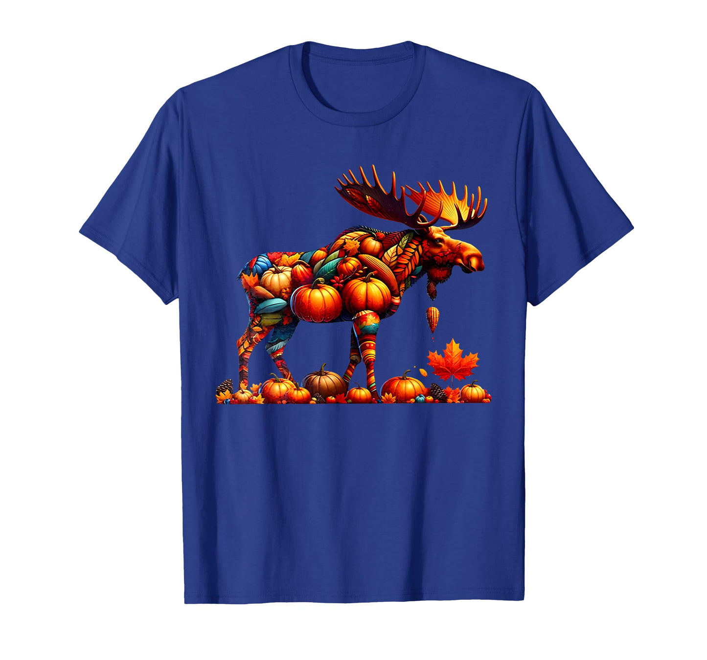 Moose Pumpkin Fall Thanksgiving Autumn Season Graphics T-Shirt