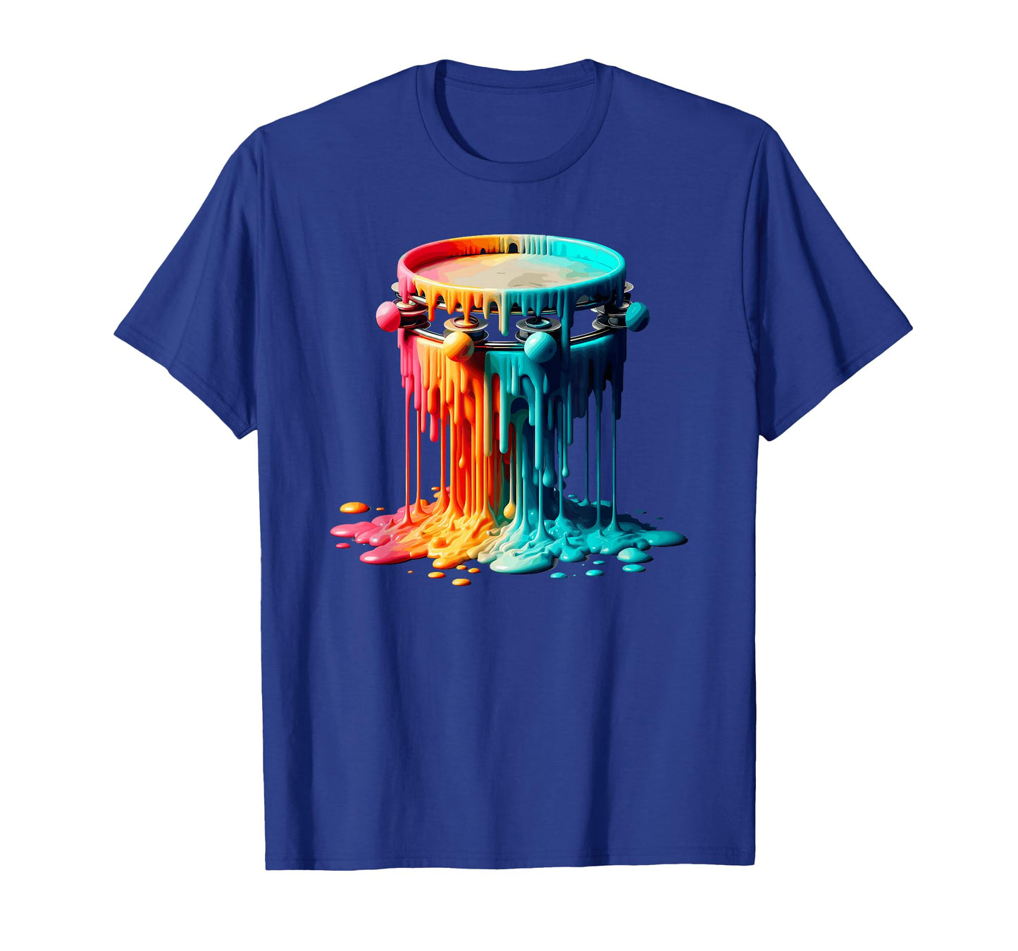 Dripping Paint Tambourine Instrument Tambourinist T-Shirt