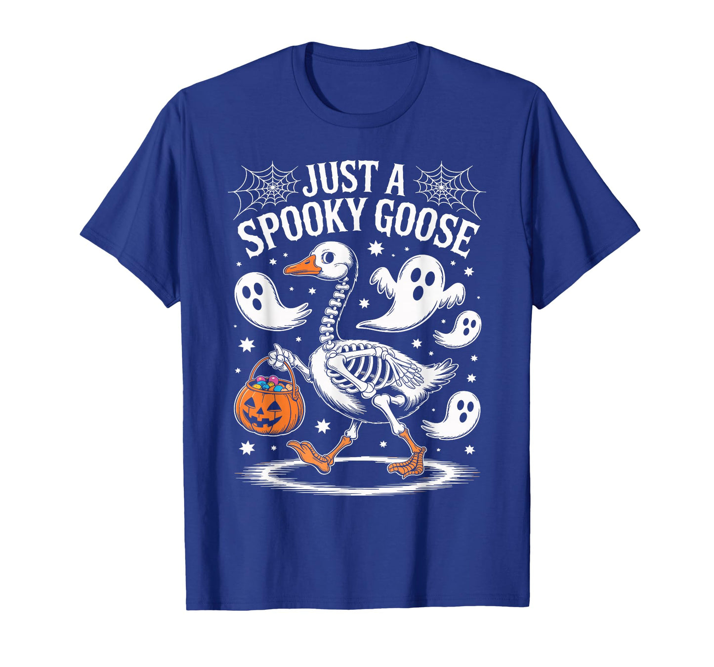Spooky Goose Skeleton Halloween Costume Trick or Treat Fun T-Shirt