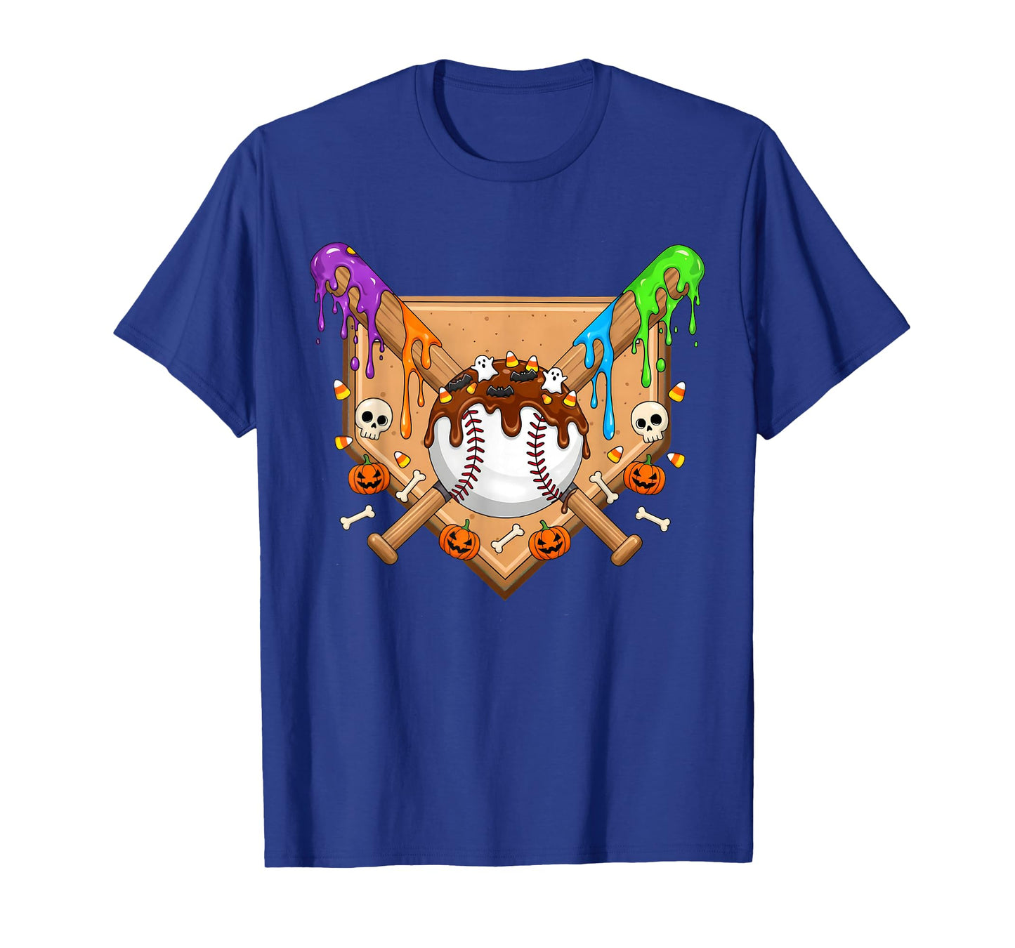 Baseball Drip Ice Cream Halloween Youth Boys T-Shirt
