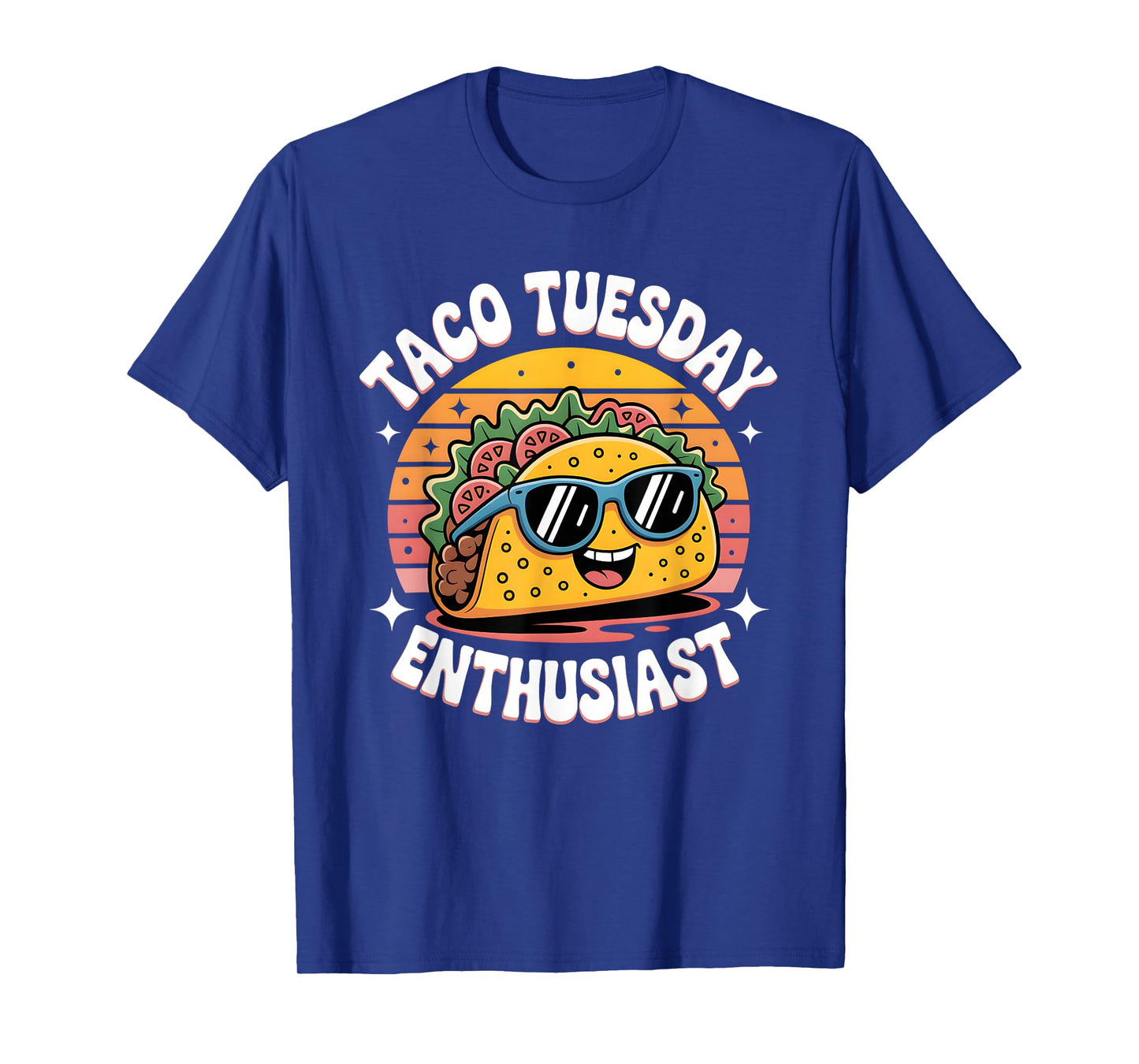 Taco Tuesday Enthusiast Funny Retro Mexican Food Vibes T-Shirt