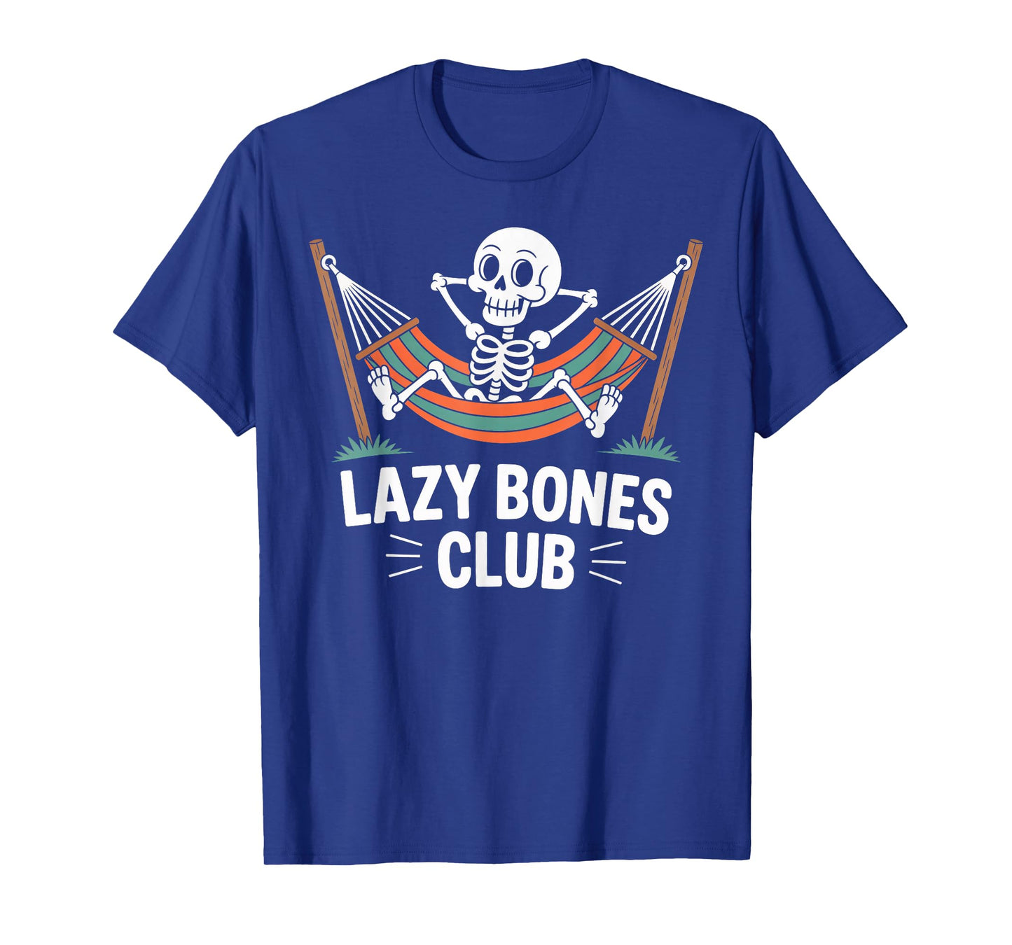 Lazy Bones Club Cartoon Skeleton Hammock T-Shirt