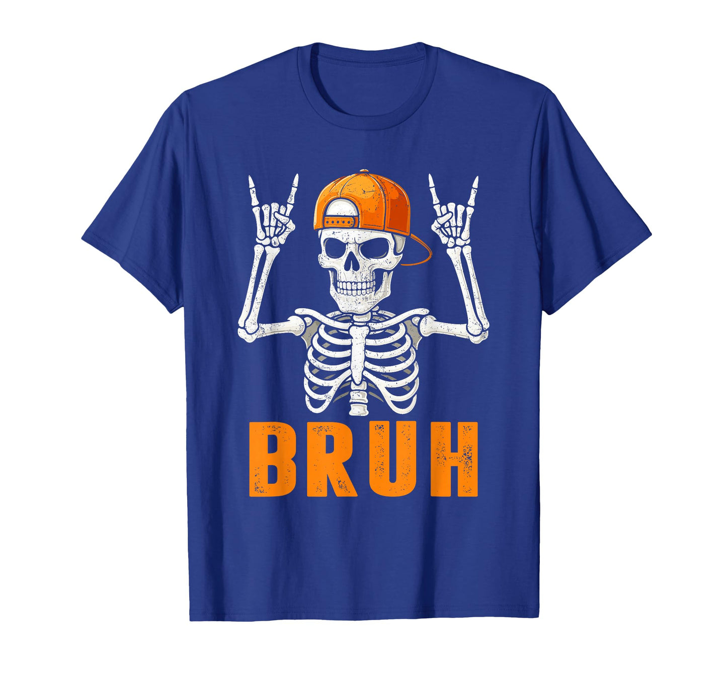 Cool Bruh Skeleton Rock On Funny Halloween Men Boys Kids T-Shirt