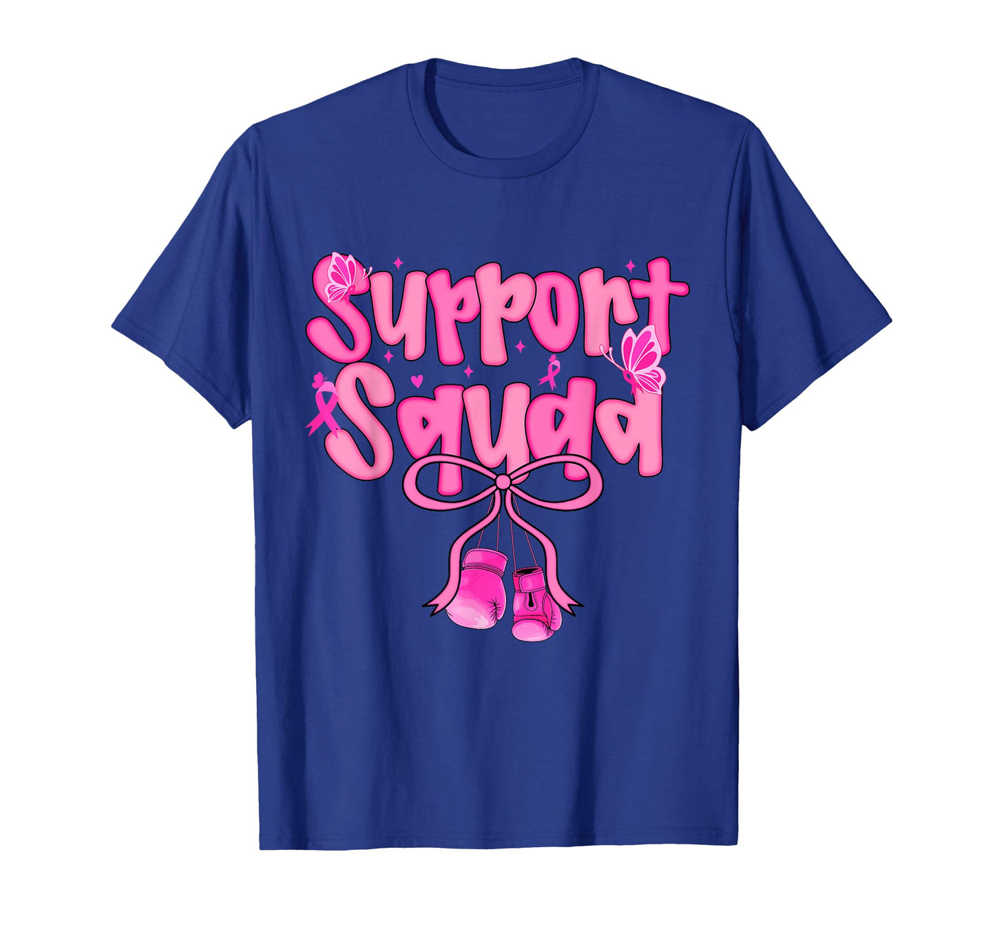 Support Squad Breast Cancer Awareness Month Pink Ribbon T-Shirt