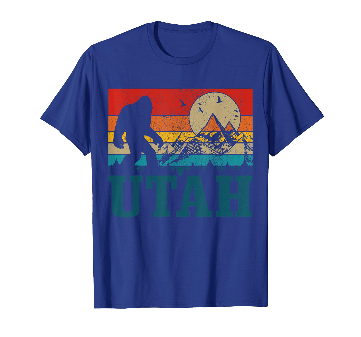 Utah Bigfoot Vintage Mountains Hiking Camping Hunter Gift T-Shirt
