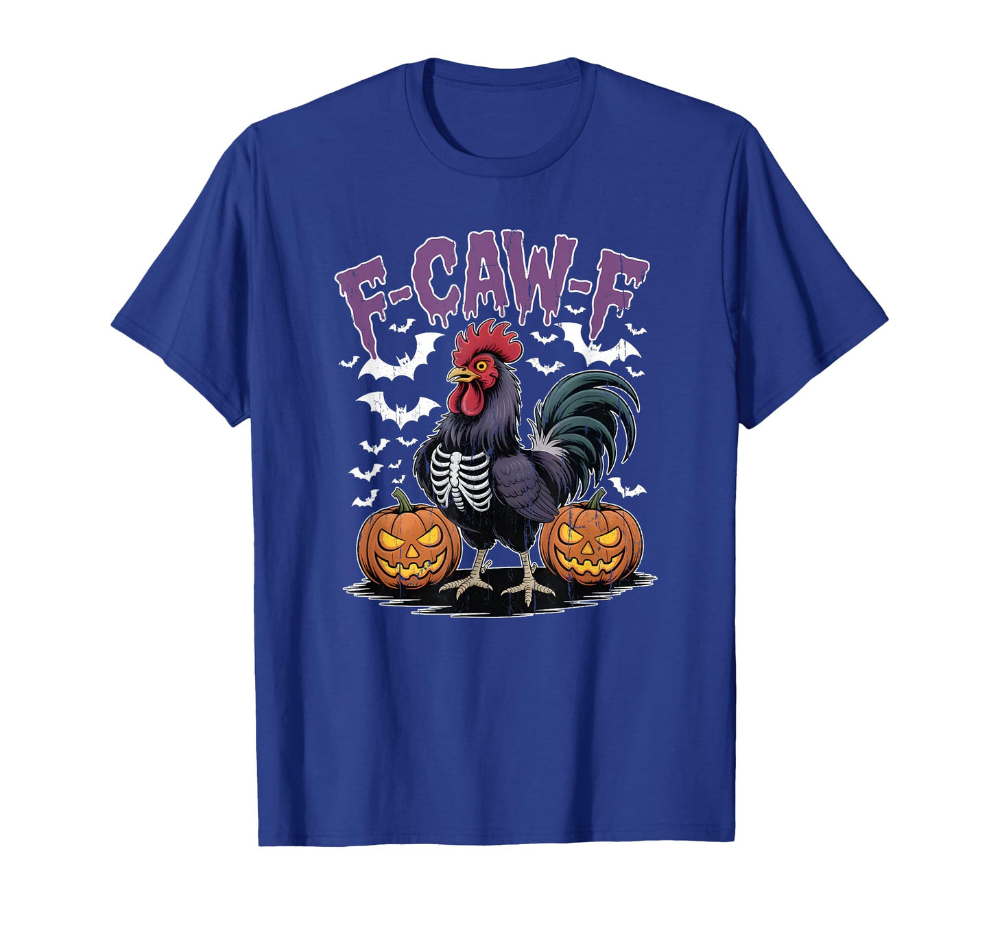 F-Caw-F Rooster, Funny Skeleton Chicken, Funny Halloween T-Shirt