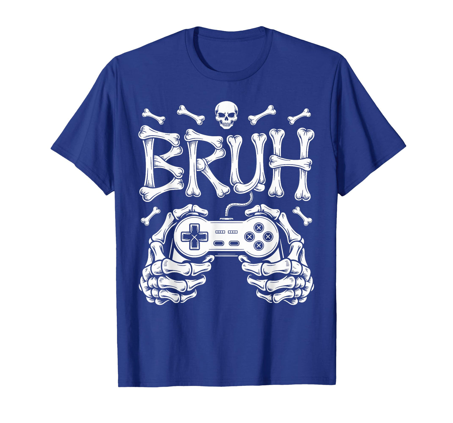 Funny Skeleton Video Game Halloween Gaming Gamer Boys Men T-Shirt