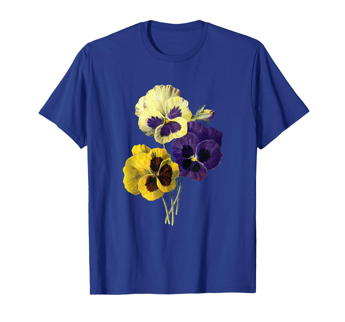 Vintage Pansies Flowers Gardening Gardener Pansy Lover Gift T-Shirt