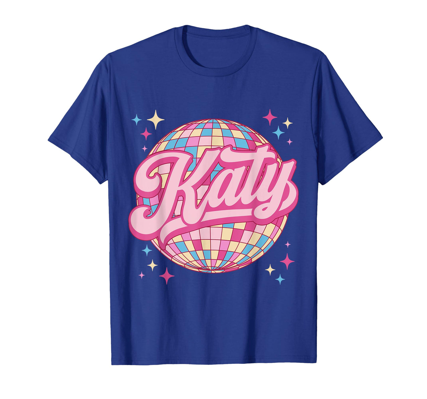 Retro Katy First Name Personalized Disco 80s T-Shirt