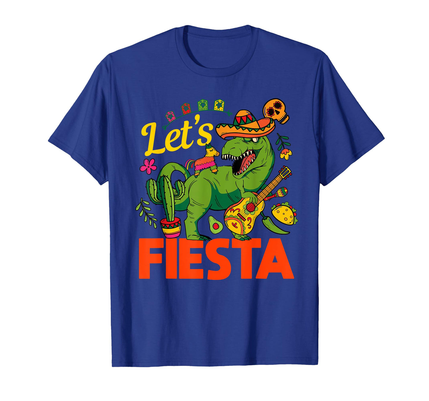 Let's Fiesta Cinco De Mayo Camisa Mexicana Hombre T-Shirt